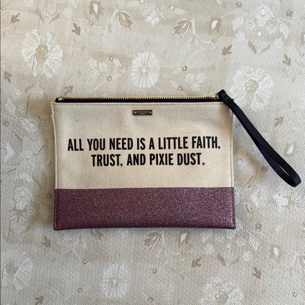 Disney Kate Spade Canvas and Glitter Clutch